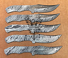 Load image into Gallery viewer, Lot of 5 Custom Handmade Damascus Steel Blank Blade Knife For Knife Making Supplies (SU-111)
