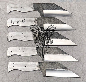 Lot of 5 Custom Handmade 1095 Carbon Steel Blank Blade Knife For Knife Making Supplies (KI-CSB-101)