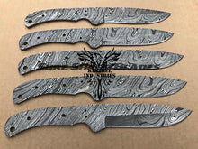 Load image into Gallery viewer, Lot of 5 Damascus Steel Blank Blade Knife For Knife Making Supplies (SU-210)
