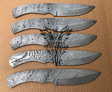 Load image into Gallery viewer, Lot of 5 Damascus Steel Blank Blade Knife For Knife Making Supplies (SU-175)
