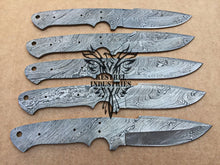 Load image into Gallery viewer, Lot of 5 Custom Handmade Damascus Steel Blank Blade Knife For Knife Making Supplies (SU-151)
