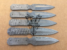 Load image into Gallery viewer, Lot of 5 Custom Handmade Damascus Steel Blank Blade Knife For Knife Making Supplies (SU-132)
