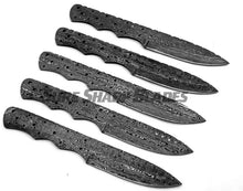 Load image into Gallery viewer, Lot of 5 Damascus Steel Blank Blade Knife For Knife Making Supplies (SU-180)
