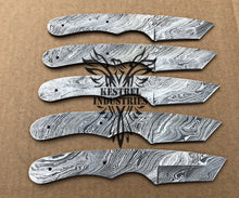 Load image into Gallery viewer, Lot of 5 Custom Handmade Damascus Steel Blank Blade Knife For Knife Making Supplies (SU-116)
