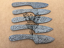 Load image into Gallery viewer, Lot of 5 Custom Handmade Damascus Steel Blank Blade Knife For Knife Making Supplies (SU-146)
