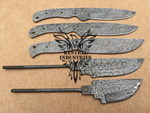 Load image into Gallery viewer, Lot of 5 Custom Handmade Damascus Steel Blank Blade Knife For Knife Making Supplies (SU-141)
