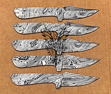 Load image into Gallery viewer, Lot of 5 Damascus Steel Blank Blade Knife For Knife Making Supplies (SU-171)
