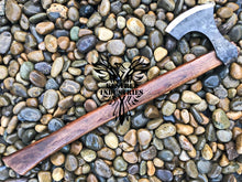 Load image into Gallery viewer, Custom Handmade Carbon Steel Viking Axe with Rose Wood Handle (VA-109)
