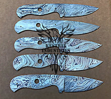 Load image into Gallery viewer, Lot of 5 Custom Handmade Damascus Steel Blank Blade Knife For Knife Making Supplies (SU-103)
