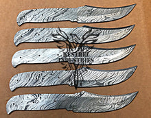 Load image into Gallery viewer, Lot of 5 Damascus Steel Blank Blade Knife For Knife Making Supplies (SU-102)
