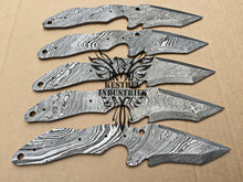 Load image into Gallery viewer, Lot of 5 Damascus Steel Blank Blade Knife For Knife Making Supplies (SU-162)
