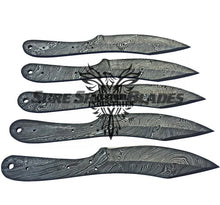 Load image into Gallery viewer, Lot of 5 Damascus Steel Blank Blade Knife For Knife Making Supplies (SU-181)
