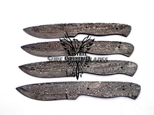 Load image into Gallery viewer, Lot of 4 Damascus Steel Blank Blade Knife For Knife Making Supplies (SU-196)
