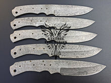 Load image into Gallery viewer, Lot of 5 Custom Handmade Damascus Steel Blank Blade Knife For Knife Making Supplies (SU-136)
