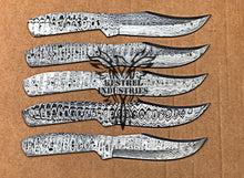 Load image into Gallery viewer, Lot of 5 Custom Handmade Damascus Steel Blank Blade Knife For Knife Making Supplies (SU-152)
