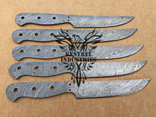 Load image into Gallery viewer, Lot of 5 Custom Handmade Damascus Steel Blank Blade Knife For Knife Making Supplies (SU-140)
