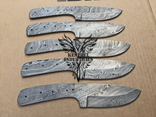 Load image into Gallery viewer, Lot of 5 Damascus Steel Blank Blade Knife For Knife Making Supplies (SU-168)
