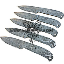 Load image into Gallery viewer, Lot of 5 Damascus Steel Blank Blade Knife For Knife Making Supplies (SU-182)
