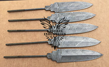 Load image into Gallery viewer, Lot of 5 Custom Handmade Damascus Steel Blank Blade Knife For Knife Making Supplies (SU-138)
