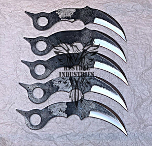 Lot of 5 Custom Handmade 1095 Carbon Steel Blank Blade Karambit Knife For Knife Making Supplies (KI-CSB-105)