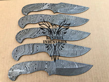 Load image into Gallery viewer, Lot of 5 Custom Handmade Damascus Steel Blank Blade Knife For Knife Making Supplies (SU-114)
