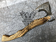 Load image into Gallery viewer, Custom Handmade Carbon Steel Viking Axe with Ash Wood Handle (VA-117)
