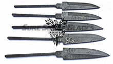 Load image into Gallery viewer, Lot of 5 Damascus Steel Blank Blade Knife For Knife Making Supplies (SU-195)
