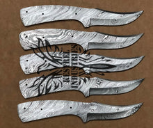 Load image into Gallery viewer, Lot of 5 Custom Handmade Damascus Steel Blank Blade Knife For Knife Making Supplies (SU-125)
