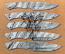 Load image into Gallery viewer, Lot of 5 Custom Handmade Damascus Steel Blank Blade Knife For Knife Making Supplies (SU-108)
