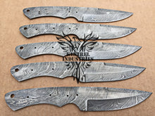 Load image into Gallery viewer, Lot of 5 Custom Handmade Damascus Steel Blank Blade Knife For Knife Making Supplies (SU-135)
