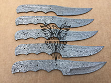 Load image into Gallery viewer, Lot of 5 Custom Handmade Damascus Steel Blank Blade Knife For Knife Making Supplies (SU-147)
