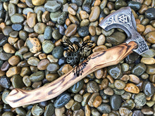 Load image into Gallery viewer, Custom Handmade Carbon Steel Viking Axe with Ash Wood Handle (VA-115)
