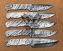 Load image into Gallery viewer, Lot of 5 Custom Handmade Damascus Steel Blank Blade Knife For Knife Making Supplies (SU-106)
