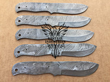 Load image into Gallery viewer, Lot of 5 Custom Handmade Damascus Steel Blank Blade Knife For Knife Making Supplies (SU-148)
