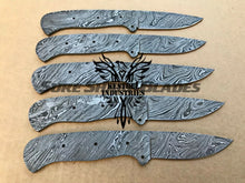 Load image into Gallery viewer, Lot of 5 Damascus Steel Blank Blade Knife For Knife Making Supplies (SU-190)
