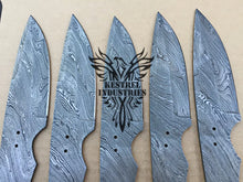 Load image into Gallery viewer, Lot of 5 Custom Handmade Damascus Steel Blank Blade Knife For Knife Making Supplies (SU-157)
