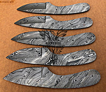 Load image into Gallery viewer, Lot of 5 Custom Handmade Damascus Steel Blank Blade Knife For Knife Making Supplies (SU-119)
