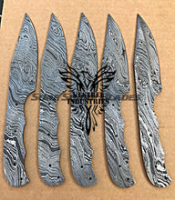 Load image into Gallery viewer, Lot of 5 Damascus Steel Blank Blade Knife For Knife Making Supplies (SU-201)
