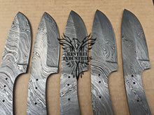 Load image into Gallery viewer, Lot of 5 Damascus Steel Blank Blade Knife For Knife Making Supplies (SU-168)
