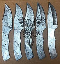 Load image into Gallery viewer, Lot of 5 Damascus Steel Blank Blade Knife For Knife Making Supplies (SU-101)
