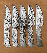 Load image into Gallery viewer, Lot of 5 Custom Handmade Damascus Steel Blank Blade Knife For Knife Making Supplies (SU-143)
