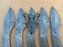 Load image into Gallery viewer, Lot of 5 Custom Handmade Damascus Steel Blank Blade Knife For Knife Making Supplies (SU-145)
