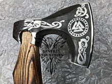 Load image into Gallery viewer, Custom Handmade Carbon Steel Viking Axe with Ash Wood Handle (VA-118)
