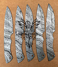 Load image into Gallery viewer, Lot of 5 Custom Handmade Damascus Steel Blank Blade Knife For Knife Making Supplies (SU-108)
