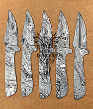 Load image into Gallery viewer, Lot of 5 Damascus Steel Blank Blade Knife For Knife Making Supplies (SU-171)
