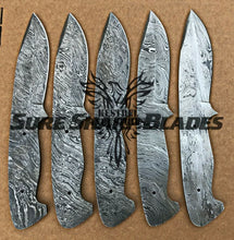 Load image into Gallery viewer, Lot of 5 Damascus Steel Blank Blade Knife For Knife Making Supplies (SU-185)
