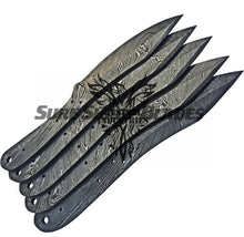 Load image into Gallery viewer, Lot of 5 Damascus Steel Blank Blade Knife For Knife Making Supplies (SU-181)
