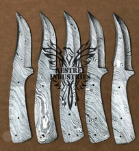 Load image into Gallery viewer, Lot of 5 Custom Handmade Damascus Steel Blank Blade Knife For Knife Making Supplies (SU-125)
