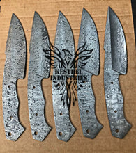 Load image into Gallery viewer, Lot of 5 Damascus Steel Blank Blade Knife For Knife Making Supplies (SU-179)
