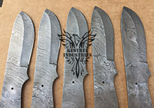 Load image into Gallery viewer, Lot of 5 Custom Handmade Damascus Steel Blank Blade Knife For Knife Making Supplies (SU-148)
